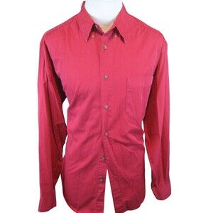 Mens Levi's Red 100% Cotton LS Casual Shirt sz L